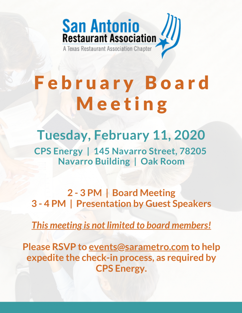February Board Meeting & Discussion with Guest Speakers